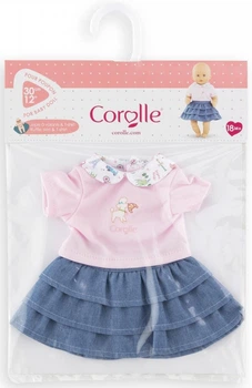 Zestaw ubrań dla lalek Corolle Spódnica z falbanami i koszulka 30 cm 9000111060 (4062013111063)
