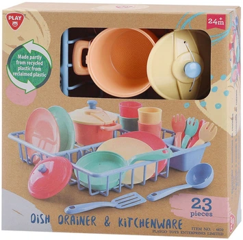 Zestaw zabawek PlayGo Dish Drainer & Kitchenware 23 elementy 4820 (4892401048202)