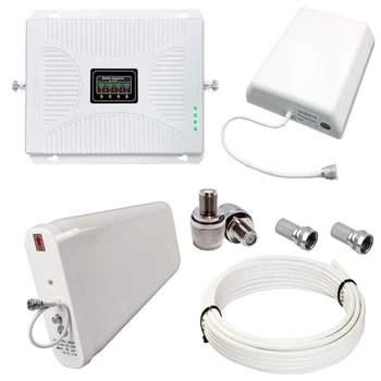 Репитер усилитель мобильной связи и интернета SS11-GDWL 2G 3G 4G сигнала 900 1800 2100 2600 МГц (10/8 дБи)