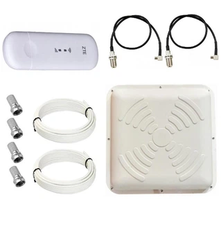 Комплект 3G 4G LTE модем WiFi роутер ZTE MF79U с панельной антенной Energy MIMO 2x15 дБ