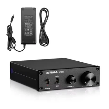 Підсилювач звуку AIYIMA A3001 black + блок живлення 36V. Bluetooth 5.0, AUX, 50Wx2+100W (TPA3255)