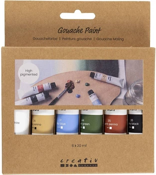 Набір гуашевих фарб Creativ Company натуральні кольори 6 х 20 мл (5712854788328)