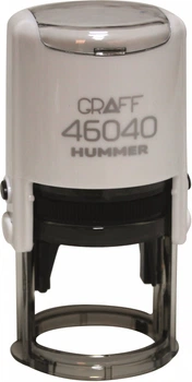 Оснастка для круглой печати Graff 46040 Hummer Glossy для печатки d 40 мм Белый з футляром (GRF42103-14)