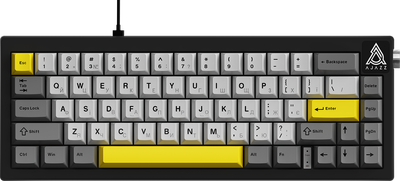 Клавиатура проводная Ajazz AK650 Moon Yellow Switch USB Black-Grey-Yellow (AK650-MY-GWY)