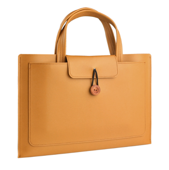 Сумка-чохол для ноутбука 15.6"/16" PU шкіра, Yellow