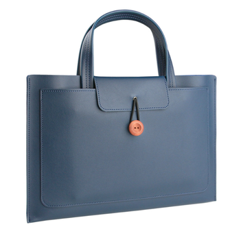 Сумка-чохол для ноутбука 15.6"/16" PU шкіра, Синя