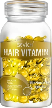 Золотые капсулы для волос Sevich Hair Vitamin With Morocan Oil & Jojoba Oil Лечение волос 30 капсул 15 г