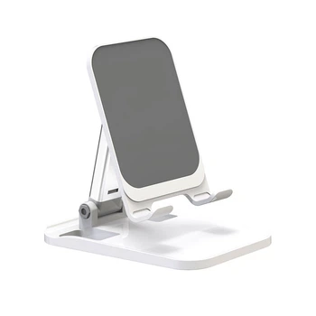 Подставка для телефона и планшета WALKER WST-58, настольная, регулируемая, складная, для смартфонов и планшетов до 11", ABS пластик + силикон, белая
