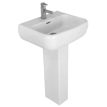 Комплект раковина с ножкой RAK Ceramics Metropolitan 52.5x18.5x41.5см (RAK0020) Белый