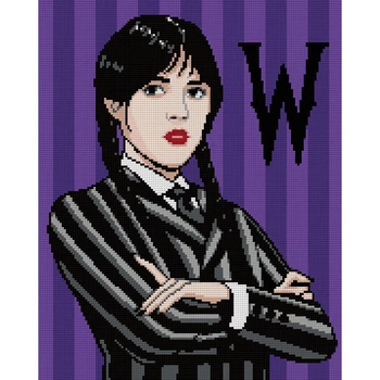 Алмазна мозаїка ТМ SANTI Wednesday Addams 40х50 см на підрамнику (955333)