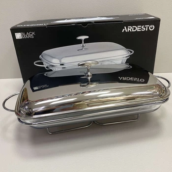 Мармит стеклянный с металлической крышкой 3 л Ardesto Black Mars AR2415FW