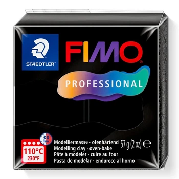 Полимерная глина Fimo Professional черная 57 грамм Staedtler, 80409