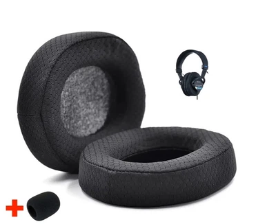 Амбушюры тканевые сетчатые к наушникам Sony MDR-7506, MDR-V6, MDR-V7, MDR-CD900ST + Подарок поролон для микрофона