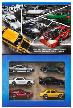 Набір машинок Mattel Hot Wheels Silver Streets of Japan 6 шт. (10194735266873)