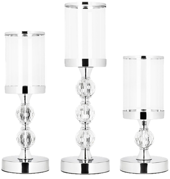 Підсвічник Springos CA1465 металевий 3 шт Сріблястий (5908455301817)