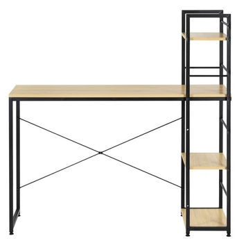 Biurko komputerowe SPRINGOS HF0047 regał z półkami Jasnobrązowy (5908455305051)