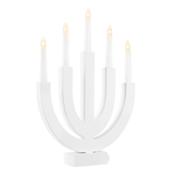 Świecznik z 5 świecami Springos CL0865 LED na baterie świąteczny Biały (5908455301954)
