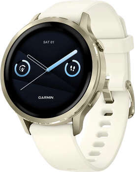 Smartwatch Garmin Venu 4 41mm Lunar Gold with Bone Silicone Band (010-03013-00)