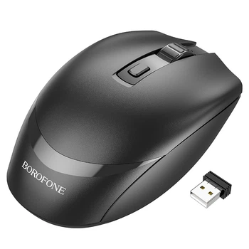 Беспроводная компьютерная мышь Borofone BG7 2.4G, черная