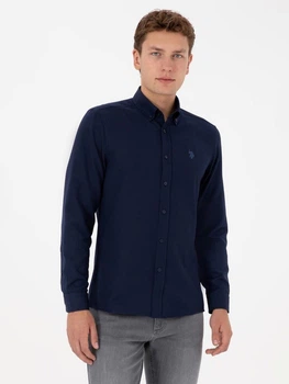 Сорочка чоловіча U.S. Polo Assn G081SZ004-000-2348254(Lacivert) L Темно-синя (8683859522610)