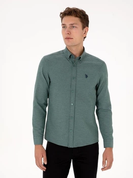 Рубашка мужская U.S. Polo Assn G081SZ004-000-2348254(Koyu Yeşil) XL Зеленая (8683859553419)
