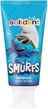 Дитяча зубна паста Solident Kids з фтором 1000 ppm The Smurfs The Лісові ягоди 50 мл (4823109705067)