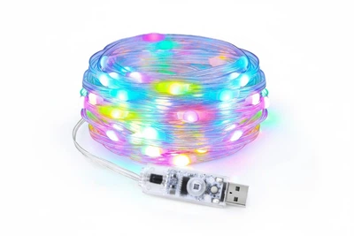Гирлянда USB LotusLampX, 5 м, RGB цветная / Светодиодная лента