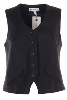 Жіночий жилет вузького крою на ґудзиках LadyLike 50 Чорний (ll2219865891441)