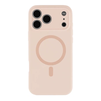 Чехол накладка Glow Silicone Case с рамкой камеры для iPhone 18 Pro панель-накладка для телефона с Magsafe Pink