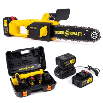 Цепная аккумуляторная пила TigerKraft TG30 PRO (21V 5Ah) Бесщеточная АКБ пила с шиной 30 см для дров