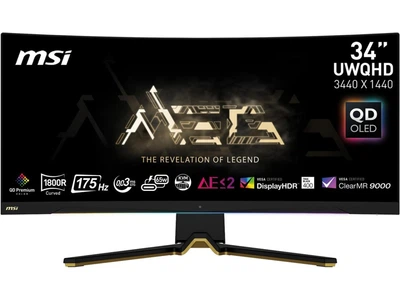 Монітор MSI MEG 342C QD-OLED (34"/UWQHD 3440х1440/175Hz/HDR) Refurbished - Б/У