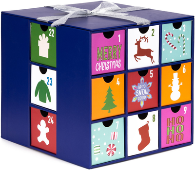 Adwentowy kalendarz świąteczny Springos z 24 szufladkami do wypełnienia 20.5 X 20 X 19 cm (5908455302975)