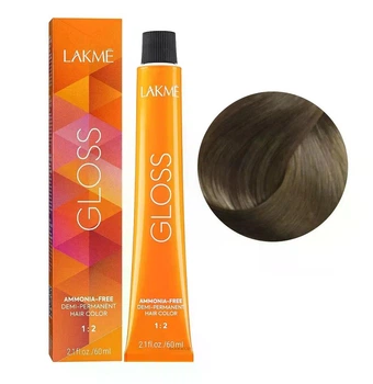 Тонирующая крем-краска Lakme для волос без аммиака Gloss Color Rinse 8/00 Светлый натуральный блондин 60 мл