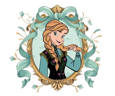 Ростовая наклейка "Frozen. Холодное сердце: Анна. Зеркало" 50 см - без контурной обрезки