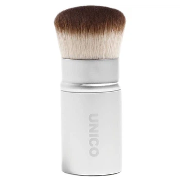 Кисточка-кабуки Unico для нанесения пудры Kabuki Brush vegan серая