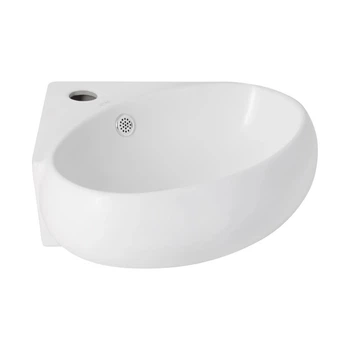 Раковина підвісна Qtap Leo 380x360 кутова, біла (QT11115010WN)