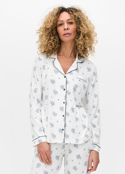 Пижамная рубашка Primark Cosy Printed Boyfriend Pyjamas XL Для дома и сна Айвори (8730)