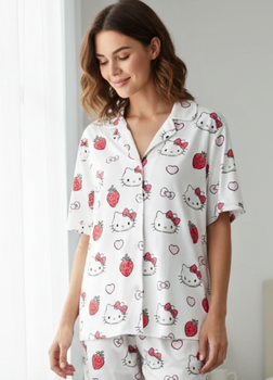 Пижамная рубашка Primark Ladies Pyjamas Boyfriend XL Для дома и сна Белый (8734)