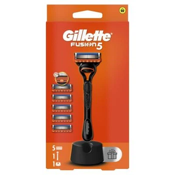Станок для бритья Gillette Fusion 5 бритва с 5 сменными картриджами + подставка (8700216356794)