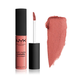 Кремовая металлическая матовая помада NYX Cosmetics Soft Matte Metallic Lip Cream SMMLC06 Cannes