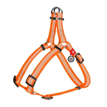 Шлея для собак Waudog Waterproof з QR-паспортом/світловідбиваюча L 25 мм х 60-90 см Помаранчевий (26622910)