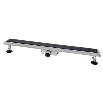 Трап для душу IT02-FT24/700, 700 мм, загартоване скло, Black Glossy ITAL IT02-FT24/700BG