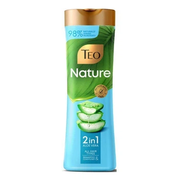 Шампунь-бальзам для всех типов волос - Teo Nature 2in1 Shampoo & Conditioner Aloe Vera 350ml