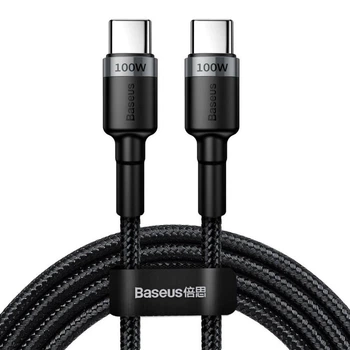 Кабель Baseus Cafule USB-C to USB-C PD 2.0 100W 5A Flash Charging 2m Black (CATKLF-ALG1)