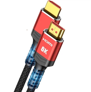 Кабель Highwings HDMI 2.1 48Gbps 8K@60Hz 4K@120Hz 2м красный