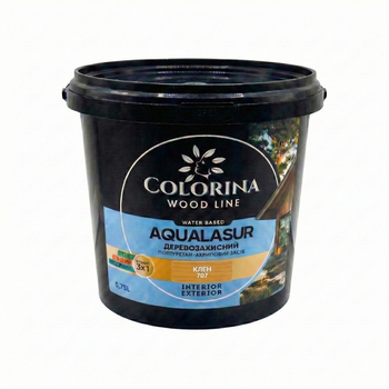 Лазурь деревозащитная с УФ-фильтром Colorina AQUALASUR (0.75 л) клен