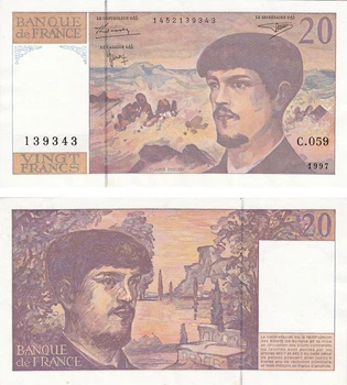 Банкнота 20 франків Франція 1997 рік UNC