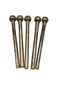 Алмазные боры 5 шт (шаровидные) для гравёра, бормашинки, дремел (Dremel)