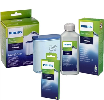 Набір для кавомашини Philips - Saeco (фільтр AquaClean CA6903/10, рідина від накипу CA6700, таблетки CA6704/10)