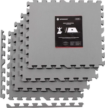 Килимок пазл Springos пінопластовий 60 x 60 x 2 см 4 шт. Сірий (5907719408019)